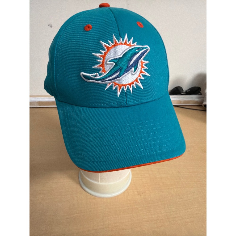 NFL Team Apparel Miami Dolphins Snapback Hat Aqua Teal Orange OSFA Baseball Cap